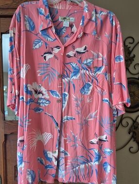 Joe Marlin Coral Hawaiian Shirt